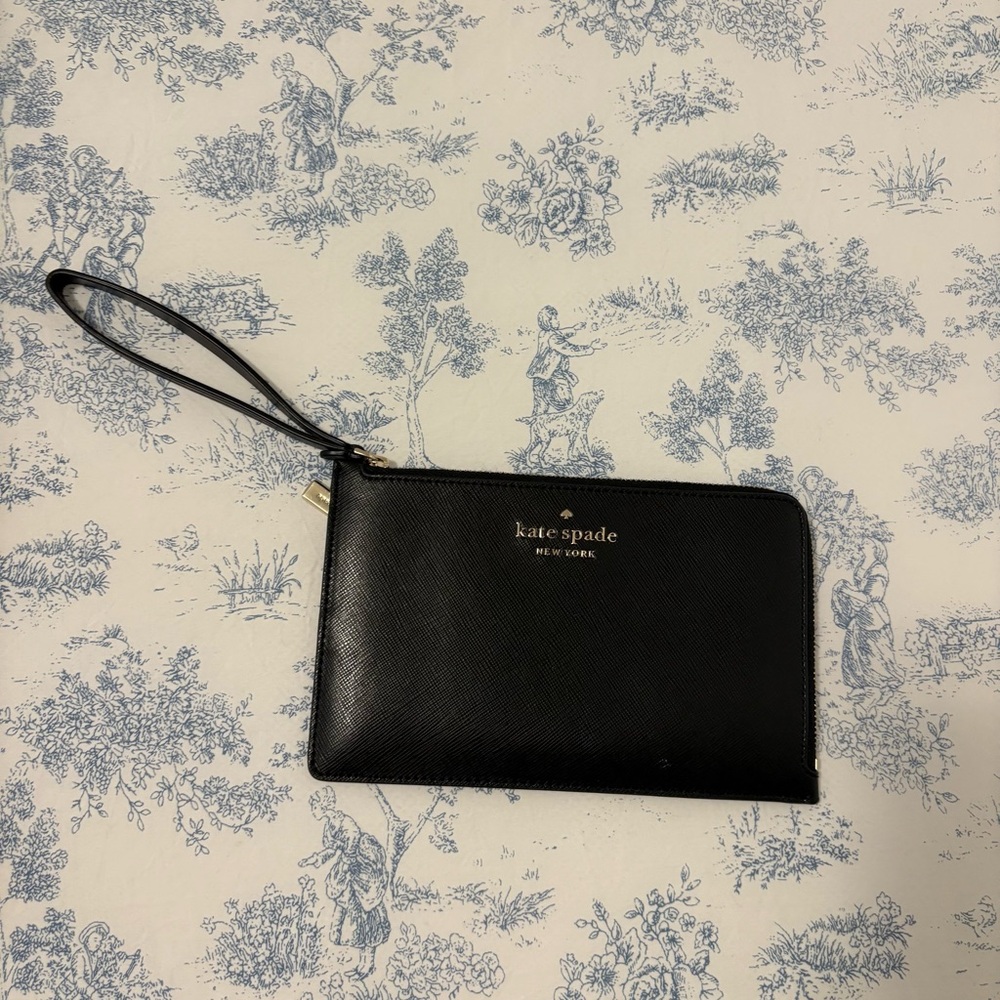 kate spade Black Leather Wristlet Clutch